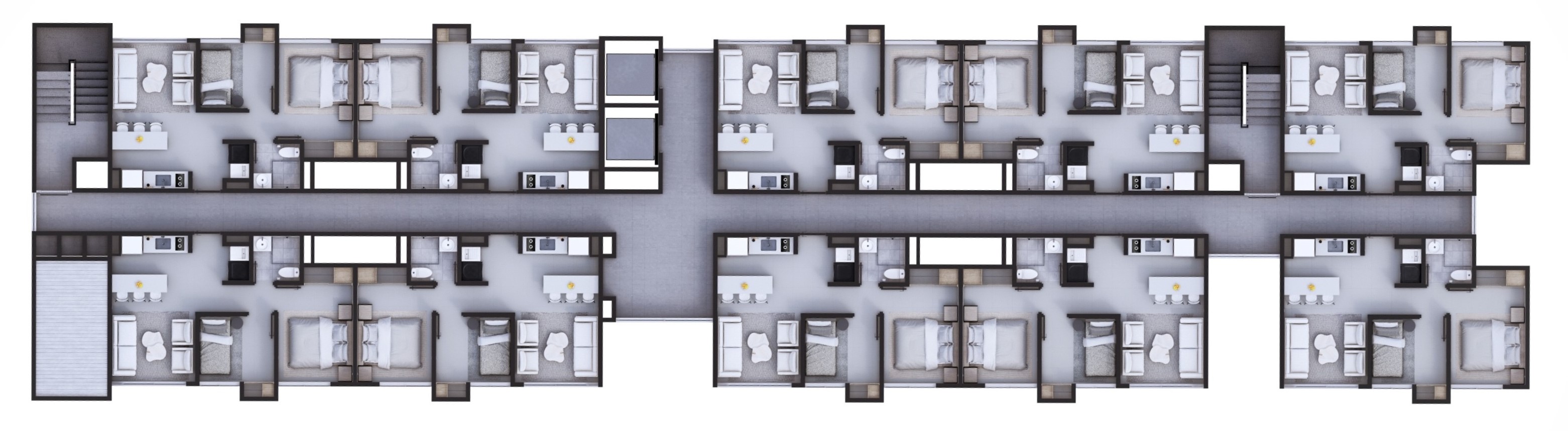 Planta de Apartamentos Tipo B